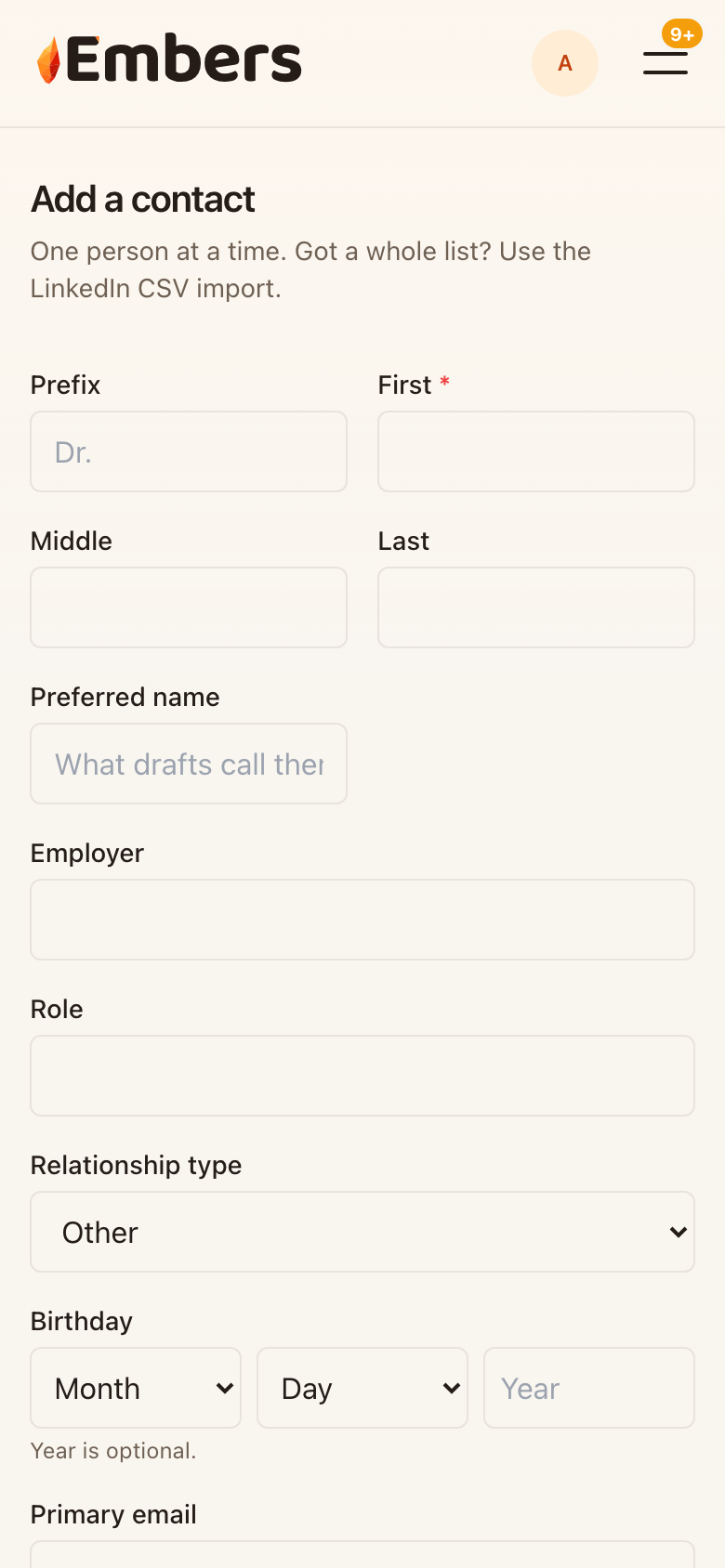 Add a contact